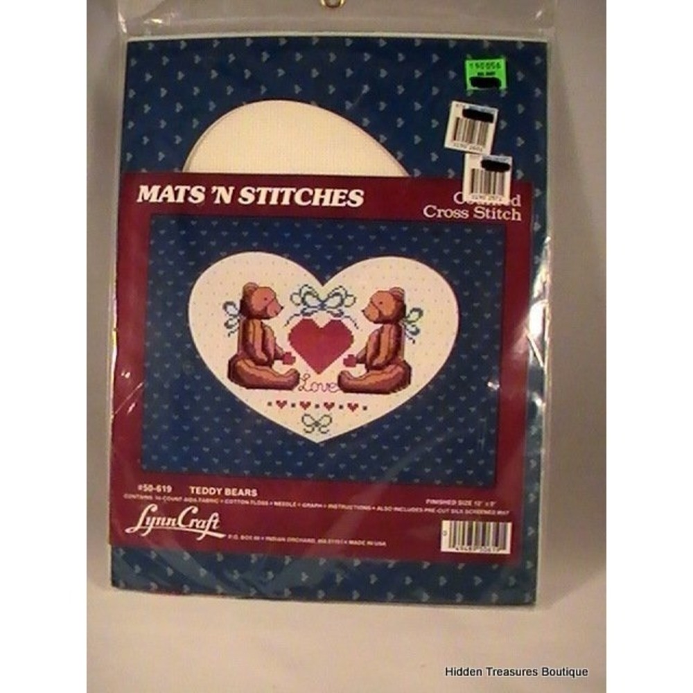 Mats 'N Stitches "Teddy Bear" Counted Cross Stitch by‎ LynnCraft #50-619